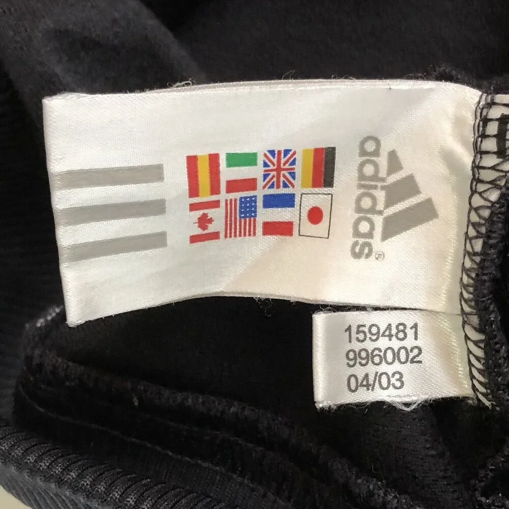 Vintage Adidas track jacket Black 3 Stripes Medium